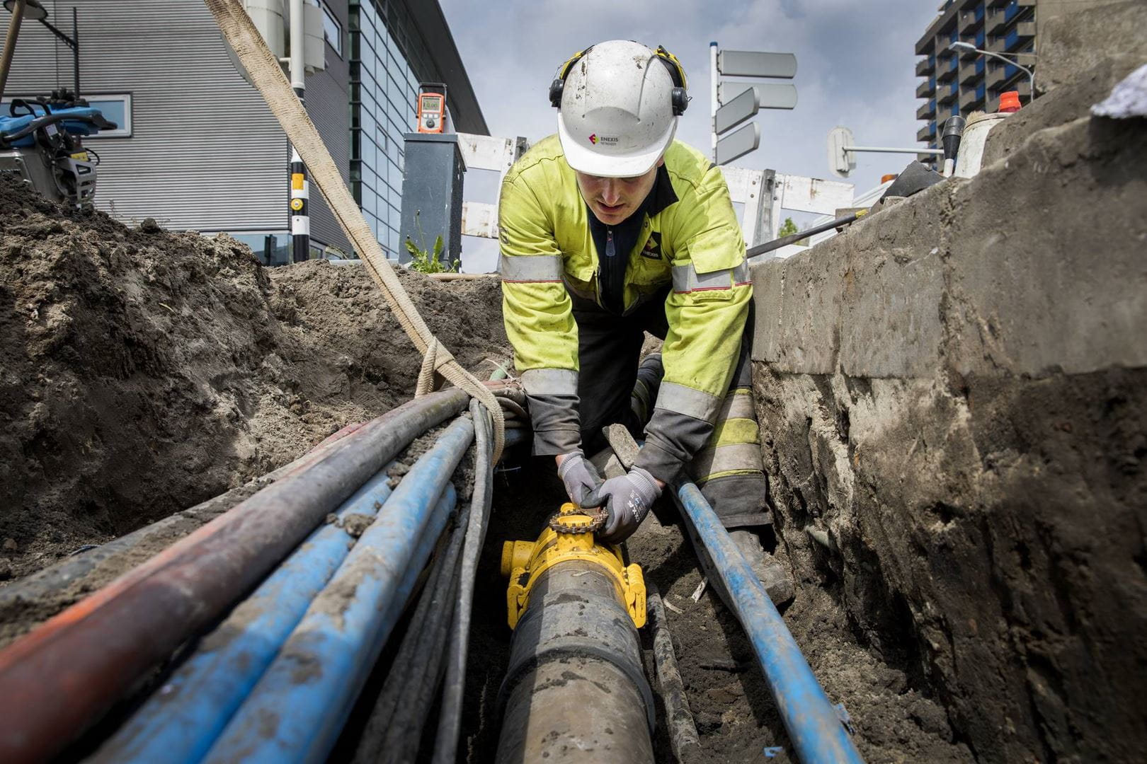 Monteur leiding grondwerkzaamheden